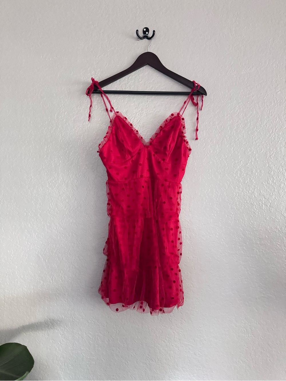 SBetro • Mini Dress • Red • Valentine's Day • Date Night • Red Polka Dots • M